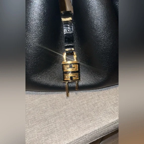 Givenchy Black Hobo Bag with Gold Accents - Picture 3 of 4